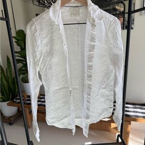 J. Crew Crisp White Baird McNutt Linen Shirt